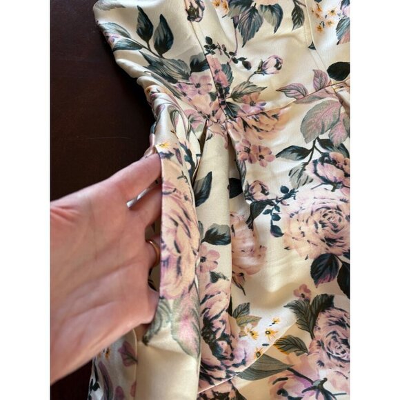 Speechless Ivory Blush Florals Juniors Strapless Mini Dress Size 3 Homecomjng - Picture 9 of 12